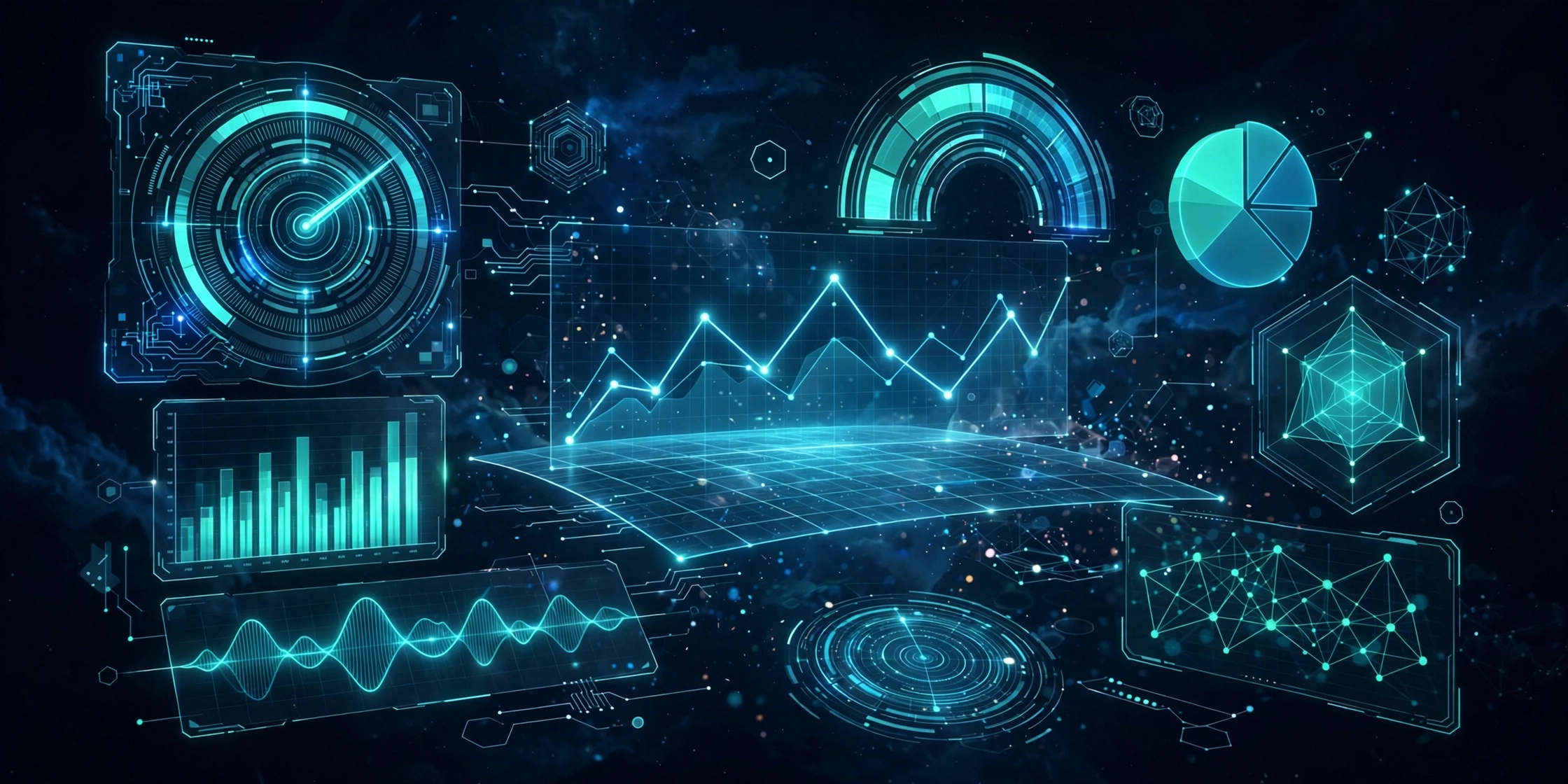 Data dashboard charts illustration