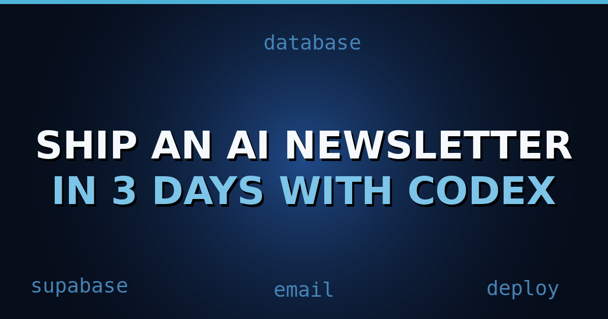 A dark navy gradient cover featuring an email newsletter landing page with database and envelope icons, no text