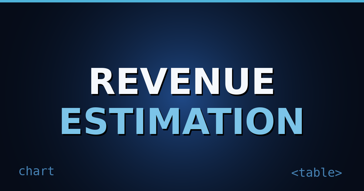 A dark navy gradient cover with HTML tag motifs and the title text "Revenue Math" in bold white letters.