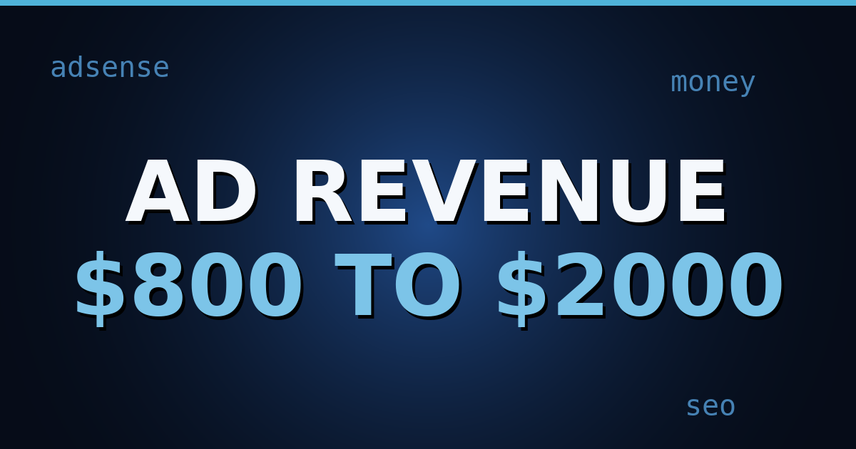 Dark-navy cover image with HTML tag motifs and the title text "AD REVENUE"