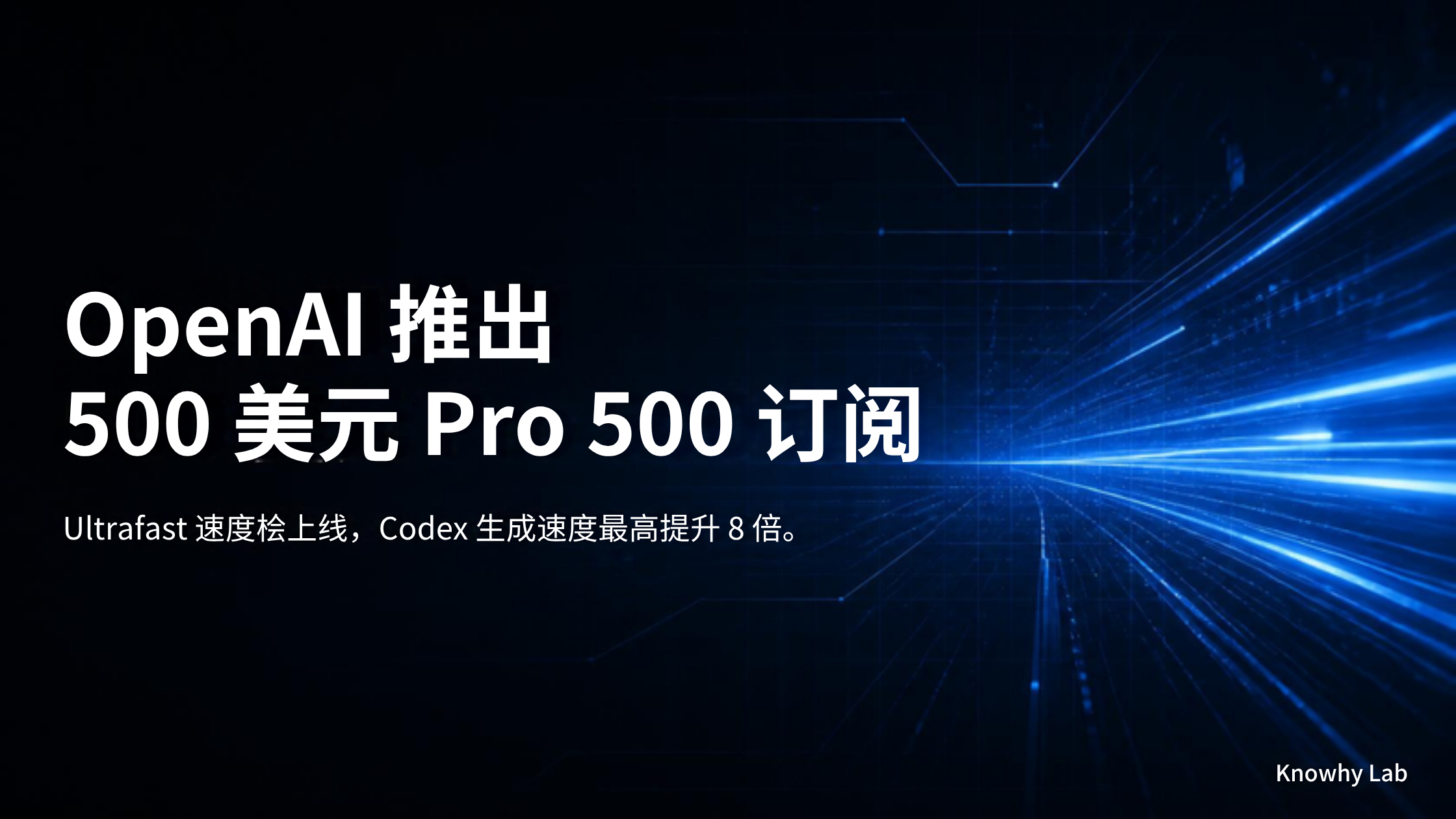 OpenAI Pro 500 与 Ultrafast 速度档主题的 Canva 品牌封面